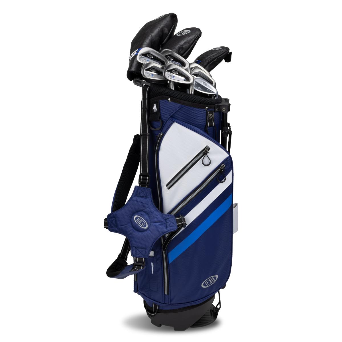 Right Hand TS5-57 10 Club Stand Set Combo, Navy/White Bag
